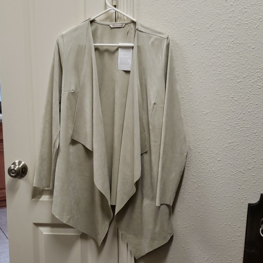 Tan suede sweater/jacket